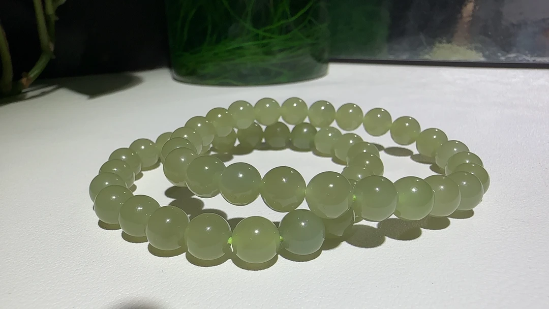 天然和田玉青海冰葡萄手串，多样性发货发一条
