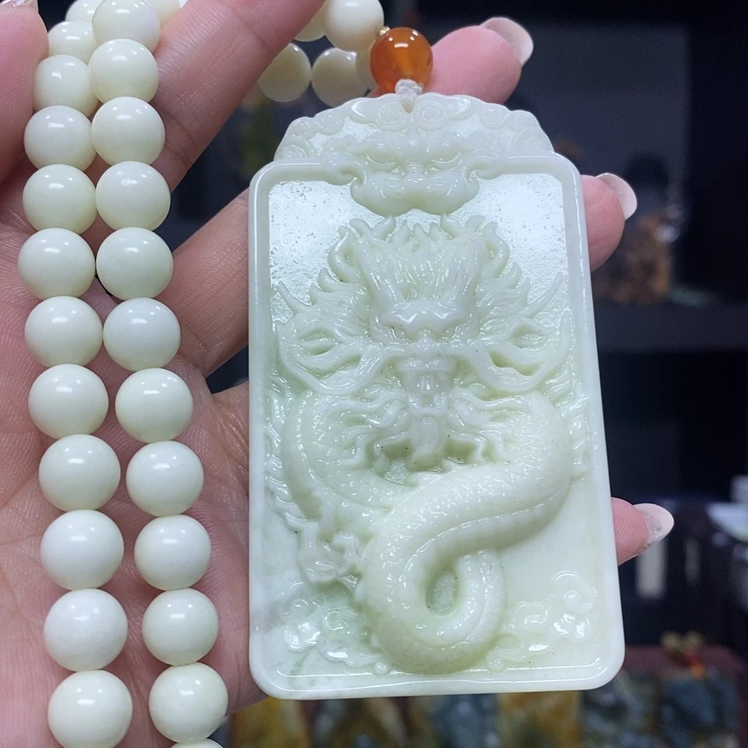 未镶嵌岫玉挂件吊坠项链