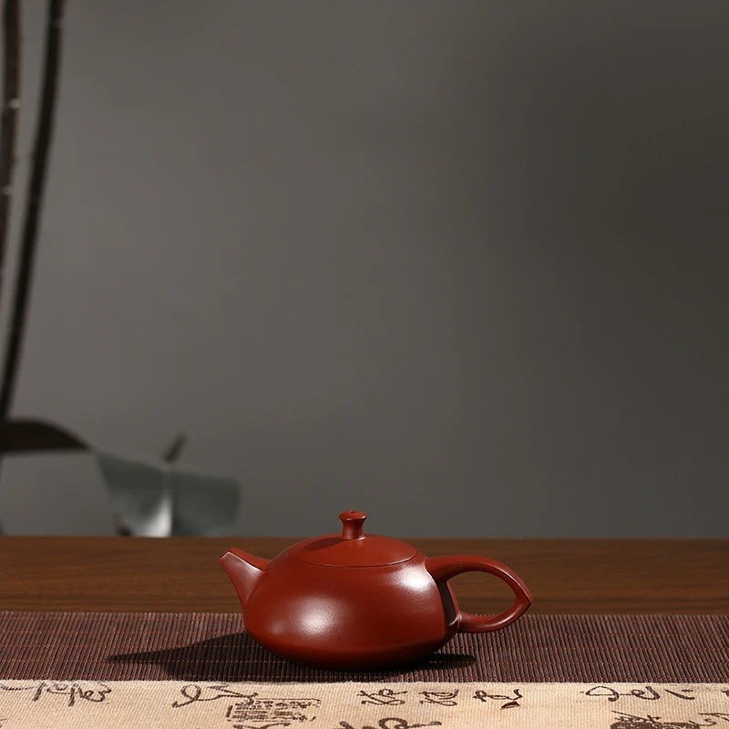 潮州手工朱泥壶小容量手拉玉兔壶家用功夫泡茶茶具手工茶壶