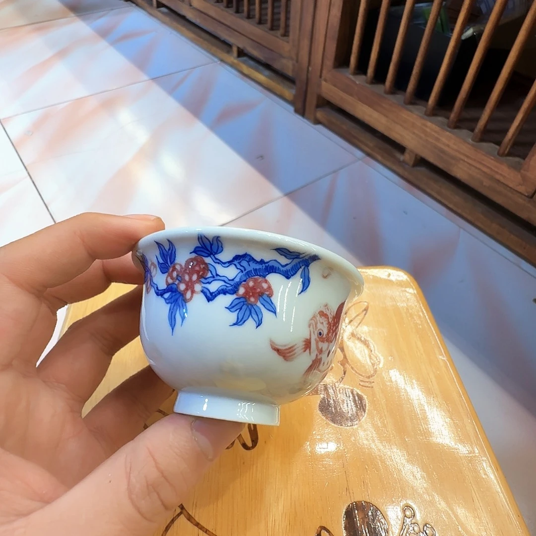 A***g泥塑主人杯手工手绘微瑕