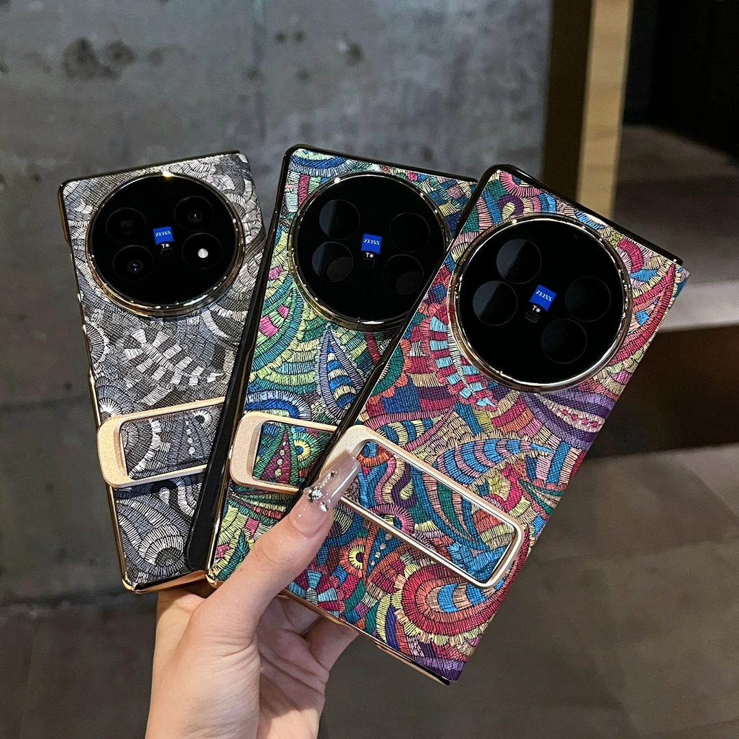 适用vivoxfold5手机壳新款腕带支架xfold5全包防摔保护套智能视窗