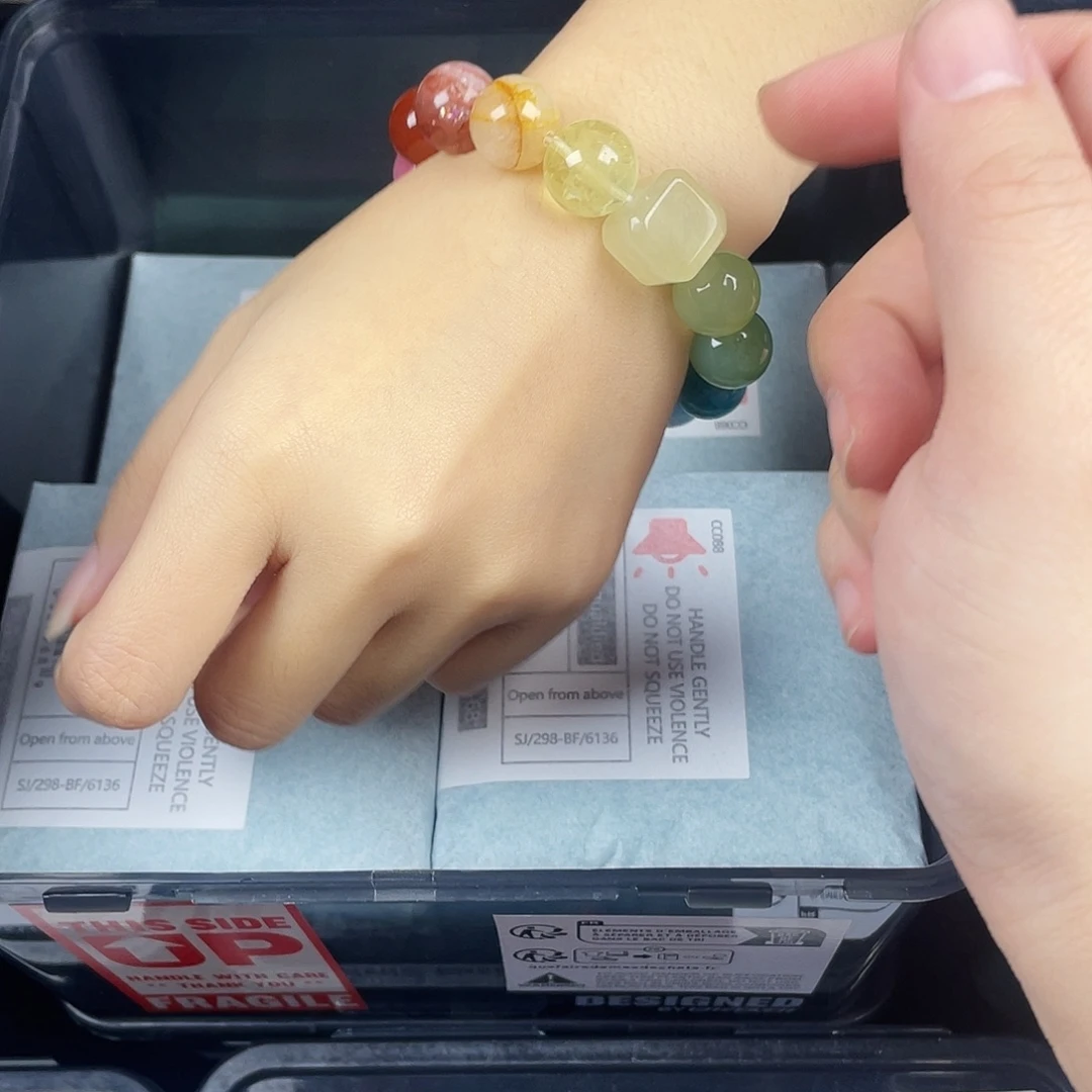 银S925镀金镶嵌手串水晶