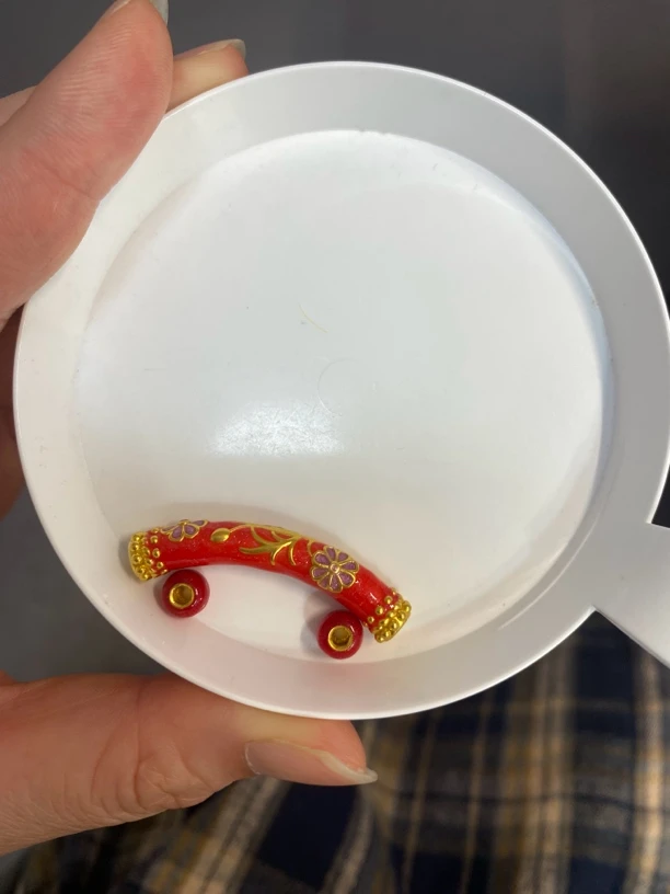 足金999烧蓝转运珠1+2