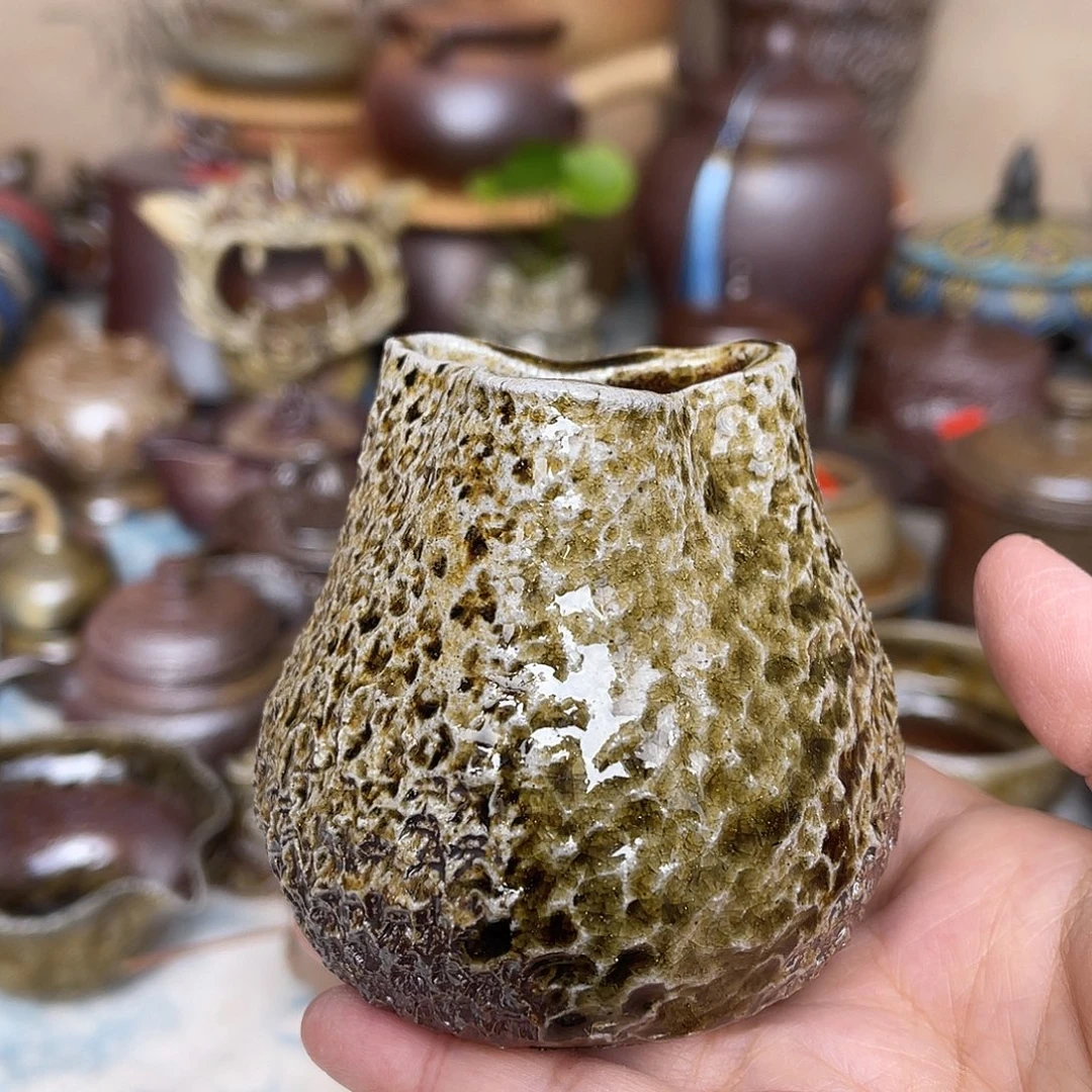 手捏小布袋花瓶，笔筒