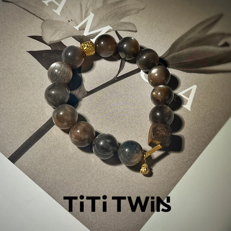 TiTi TWINS【星辉】原创黑金骨干长石设计手串