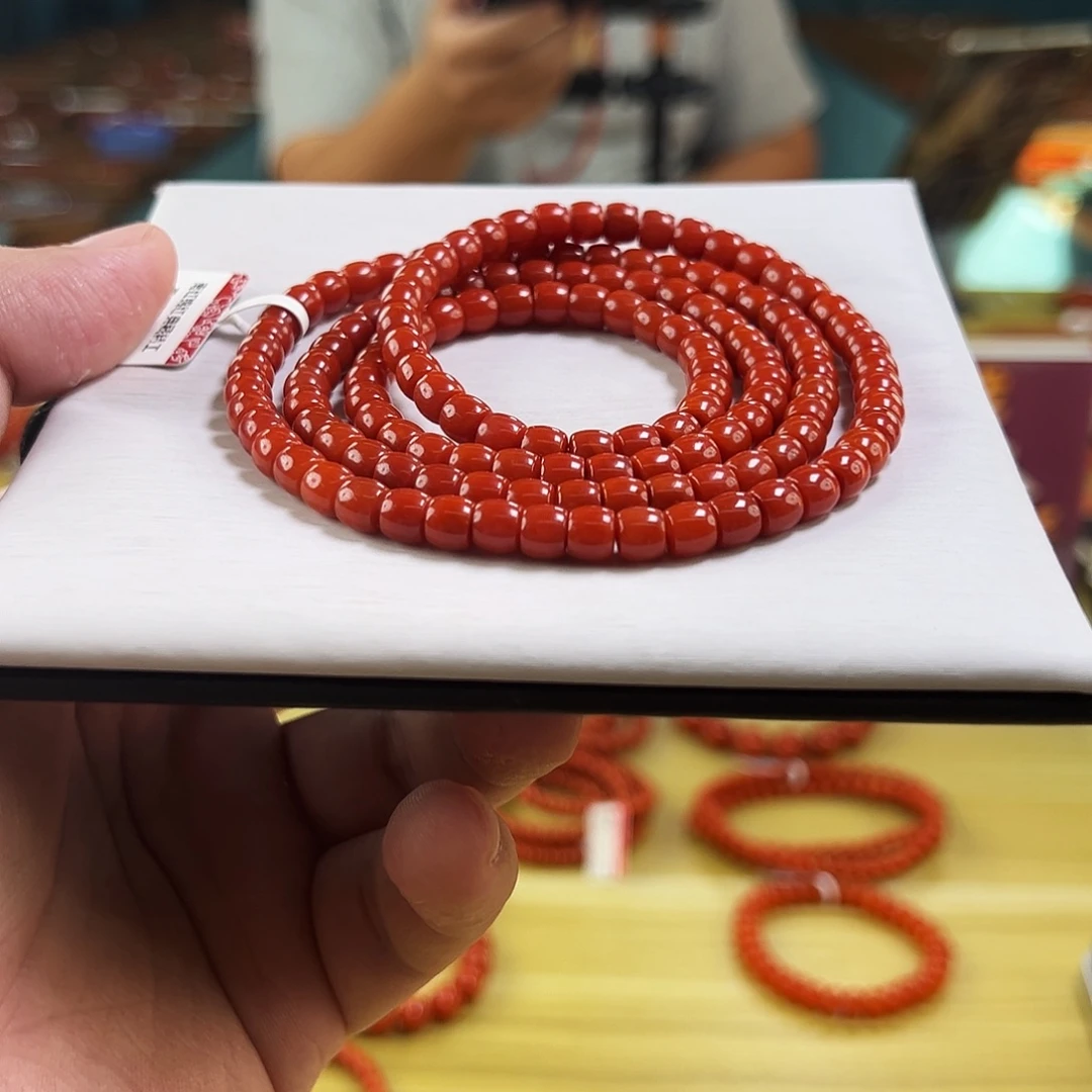 南红玛瑙未镶嵌手链6mm