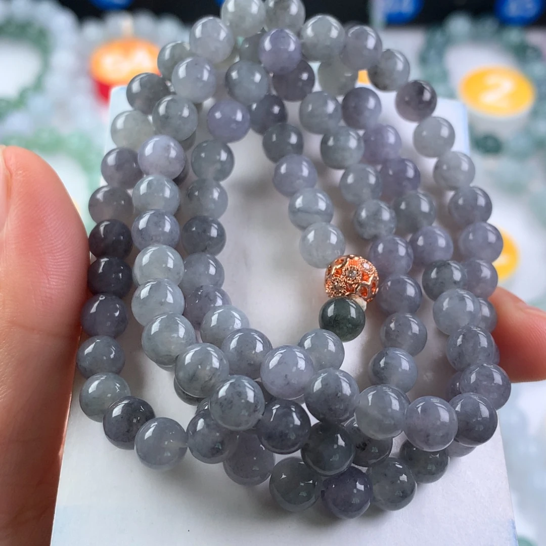 翡翠未镶嵌手链卡6.8