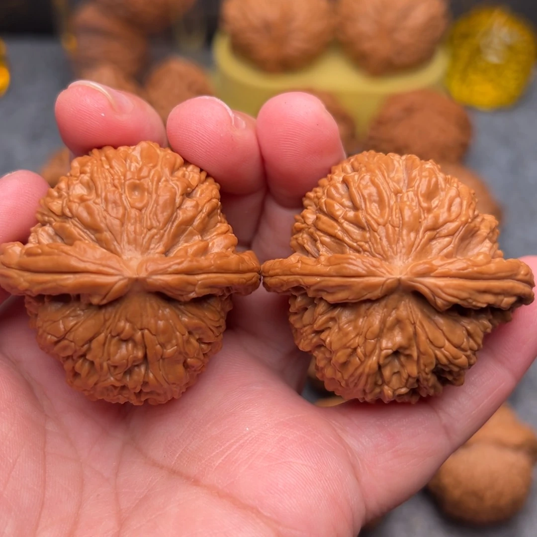 文玩核桃把件45全品毕业白狮子