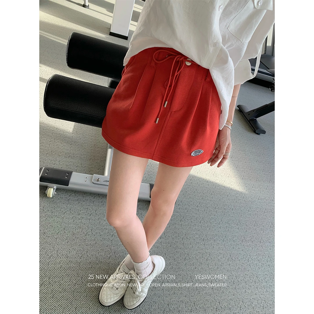 YESWOMEN 7.5标标卫衣裙·休闲减龄抽绳松紧腰裤型XYF6255C2142