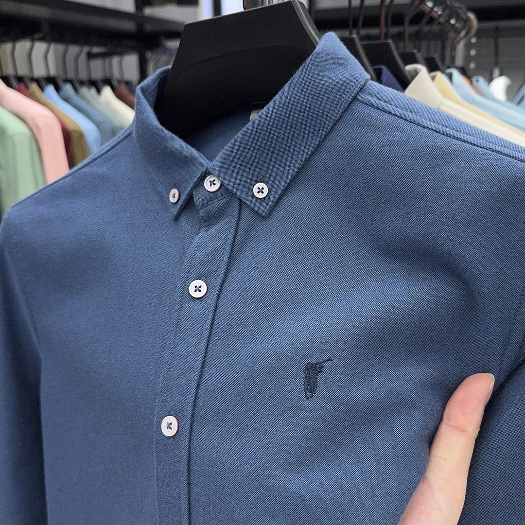 Zero Degree North一体绒纯棉男士长袖衬衫男士冬季加绒厚款衬衣