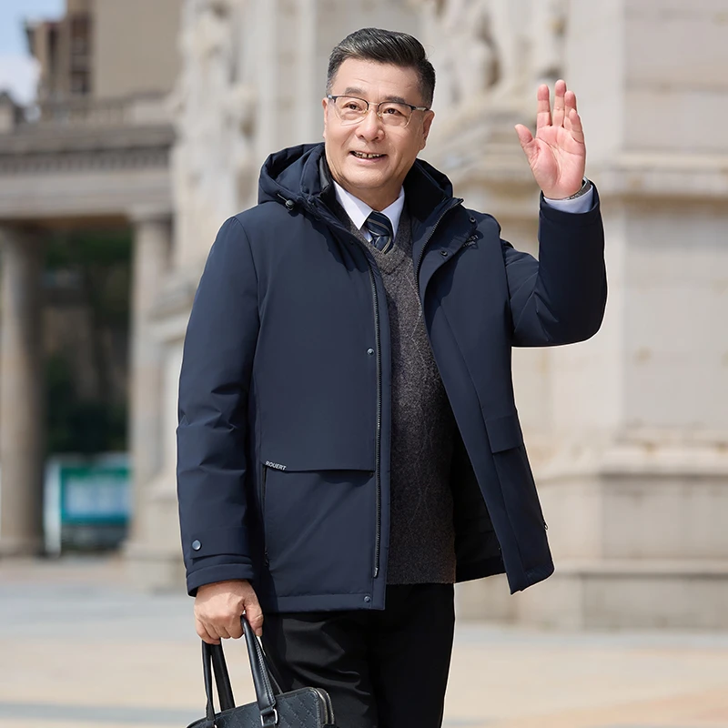 【拆卸内胆】中老年羽绒服男加厚2025冬季新款爸爸装保暖防寒服外套