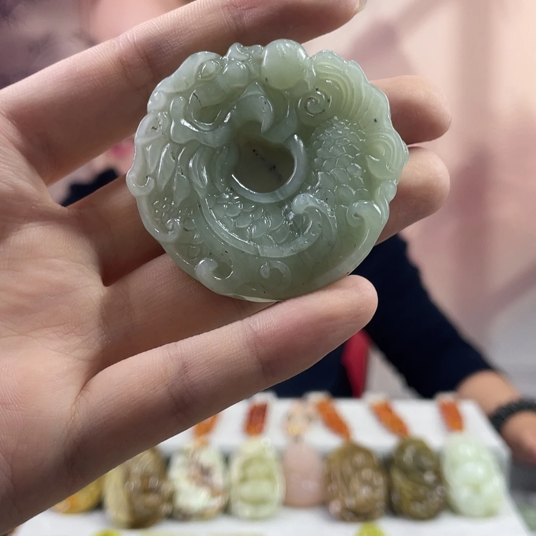 蛇纹石玉未镶嵌吊坠(赠链)