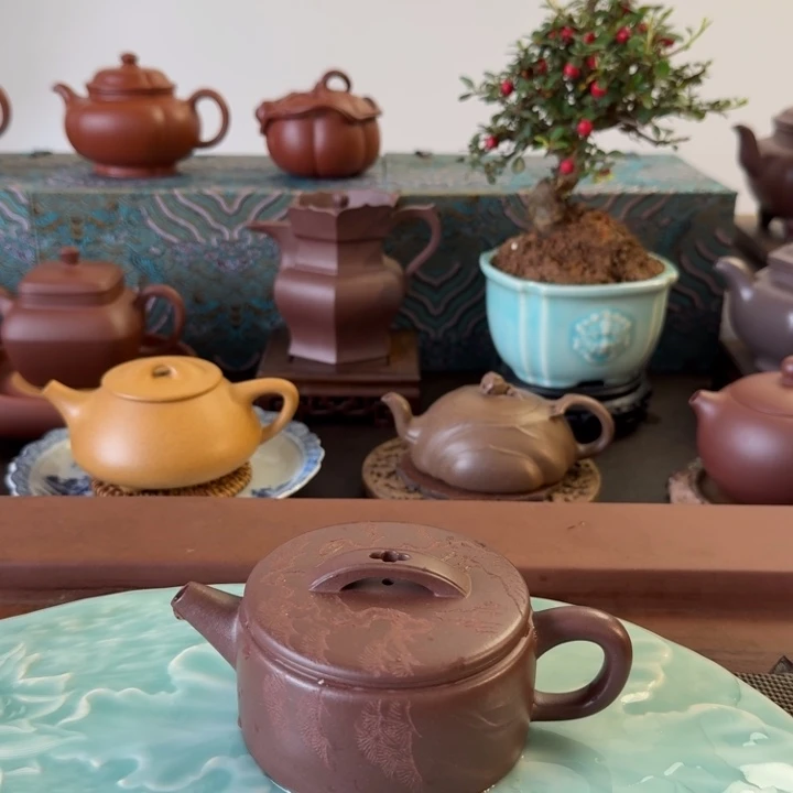 紫砂茶壶汉瓦老紫泥紫砂壶