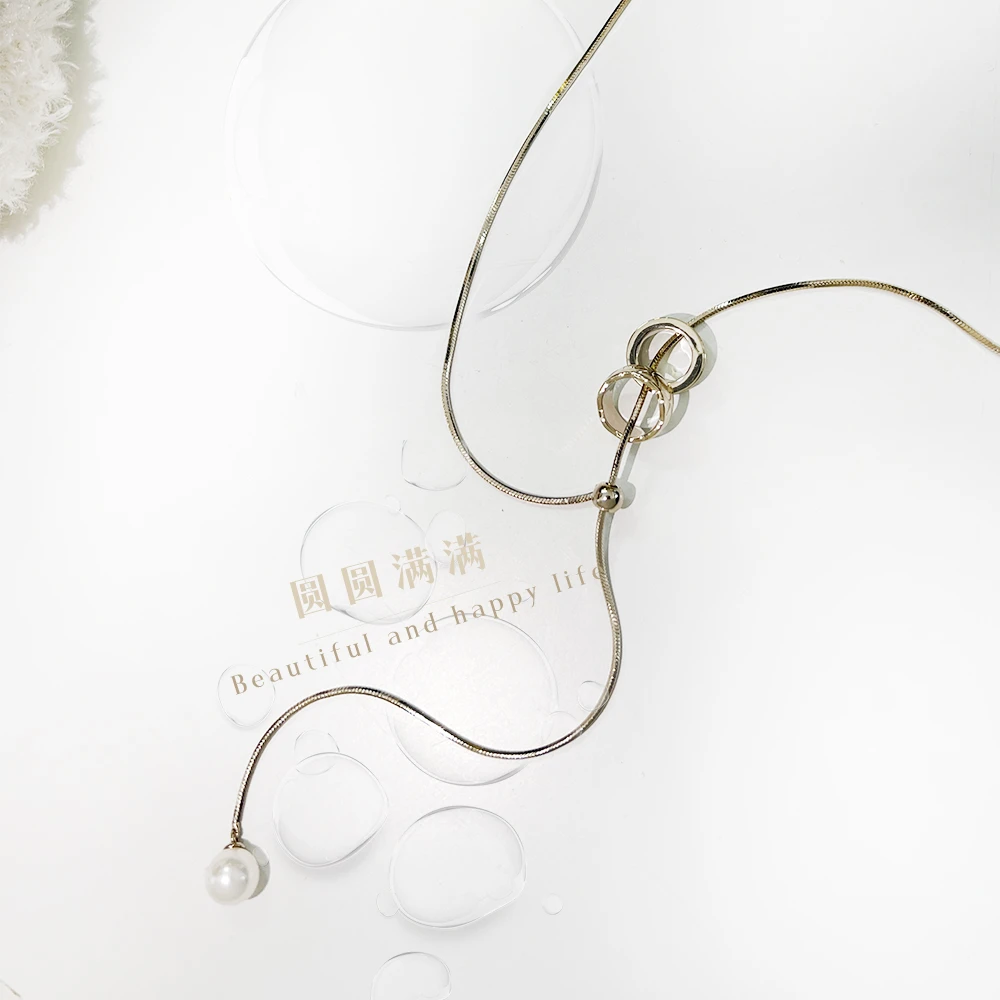 合金项链 【新品上市】轻奢百搭毛衣链气质时尚简约项链XMJSP02