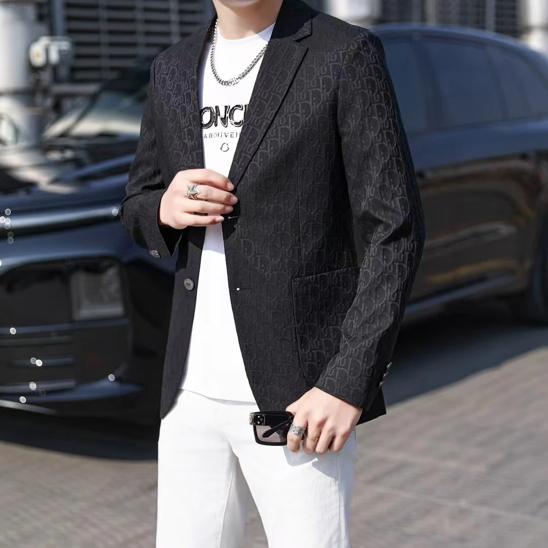 春款修身休闲西服 男士