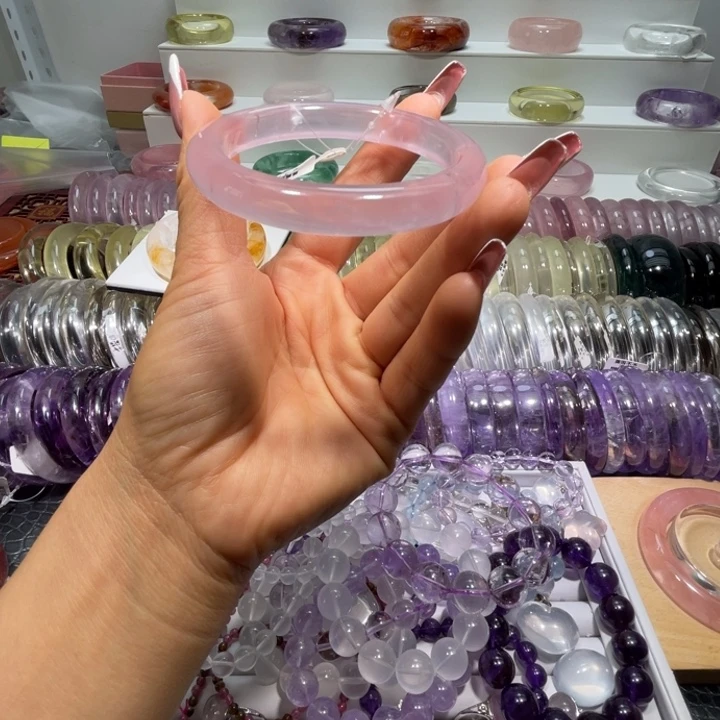 手镯水晶未镶嵌手镯61.4圈口5号