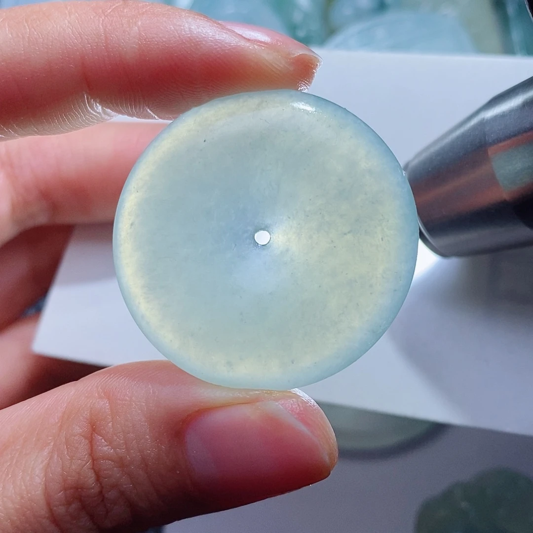 定制翡翠未镶嵌毛货付款后确认抛光