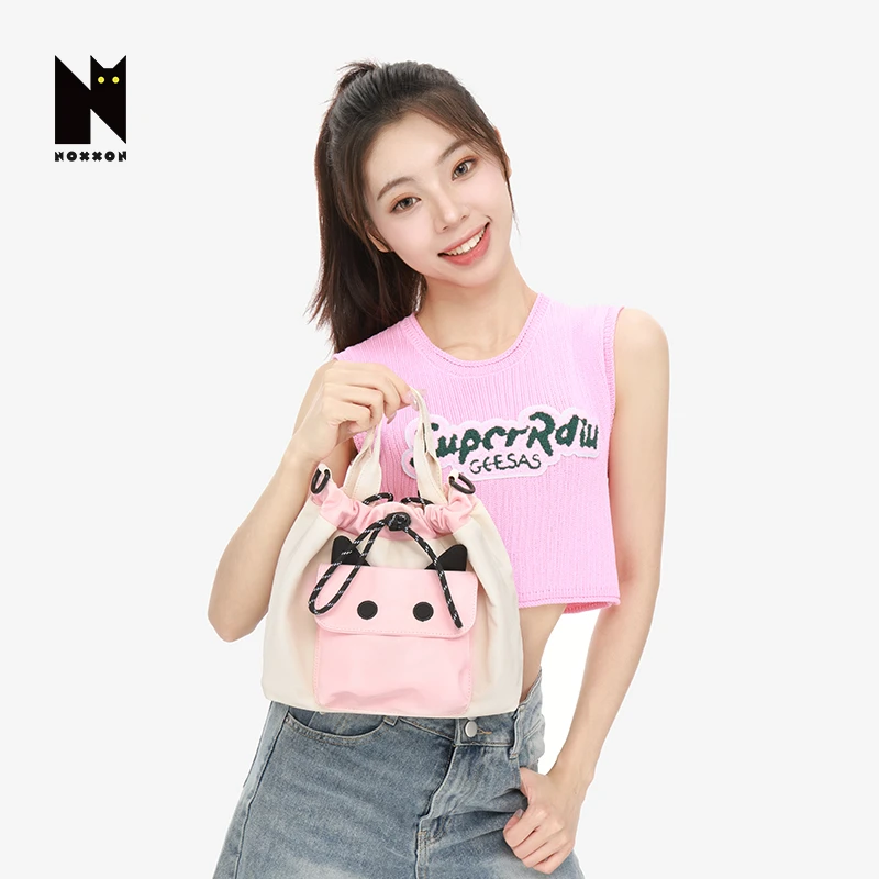 NOXXON休闲包尼龙女士大容量通勤水桶包单肩斜挎手提包ND0234