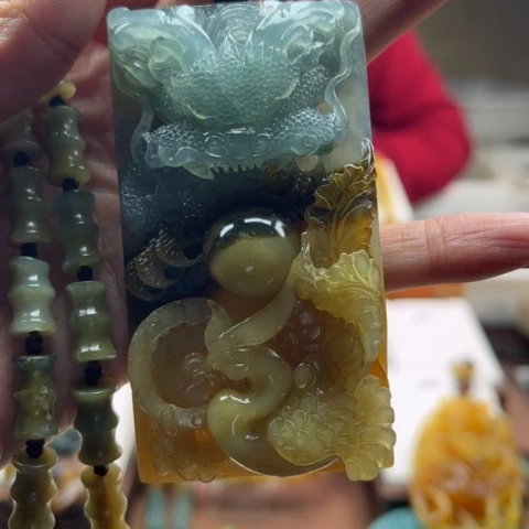 岫玉挂件未镶嵌风****宝挂件