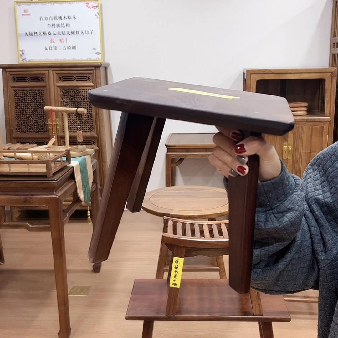 木核桃木全原木小方凳