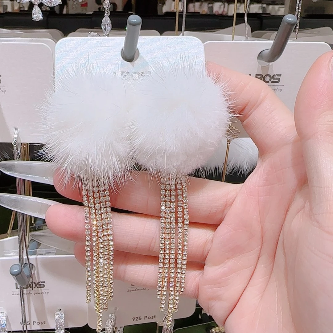 锆石铜合金925银耳环