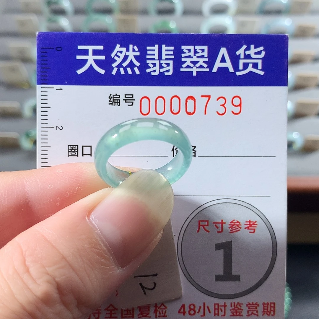 翡翠未镶嵌戒指12号