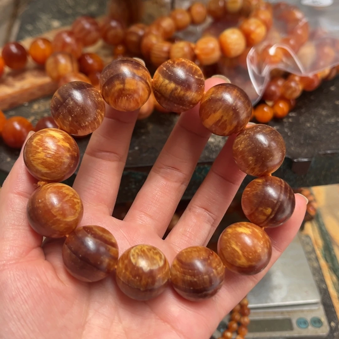 ٩***财松木（琥珀木）手串/手链补差价发老料
