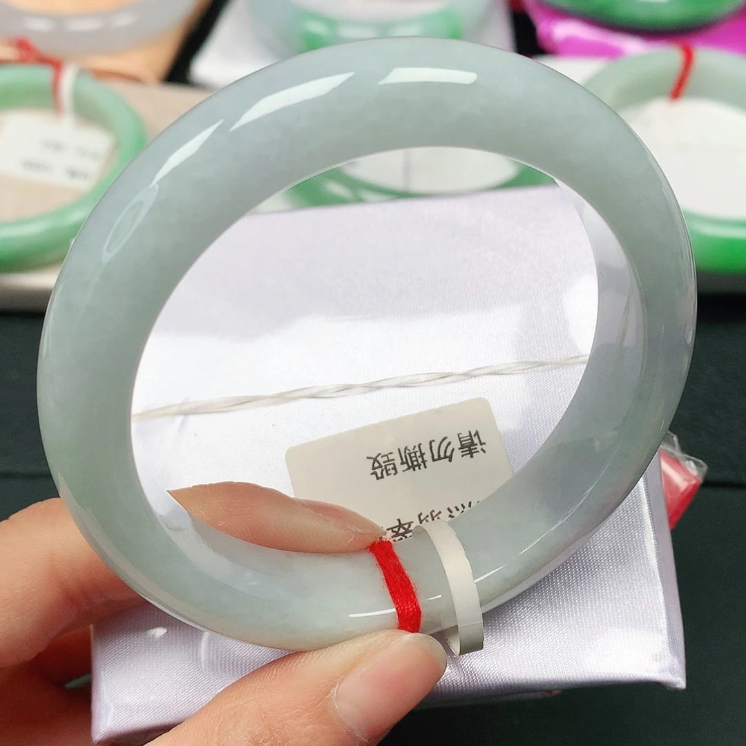 翡翠手镯未镶嵌天然翡翠手镯57