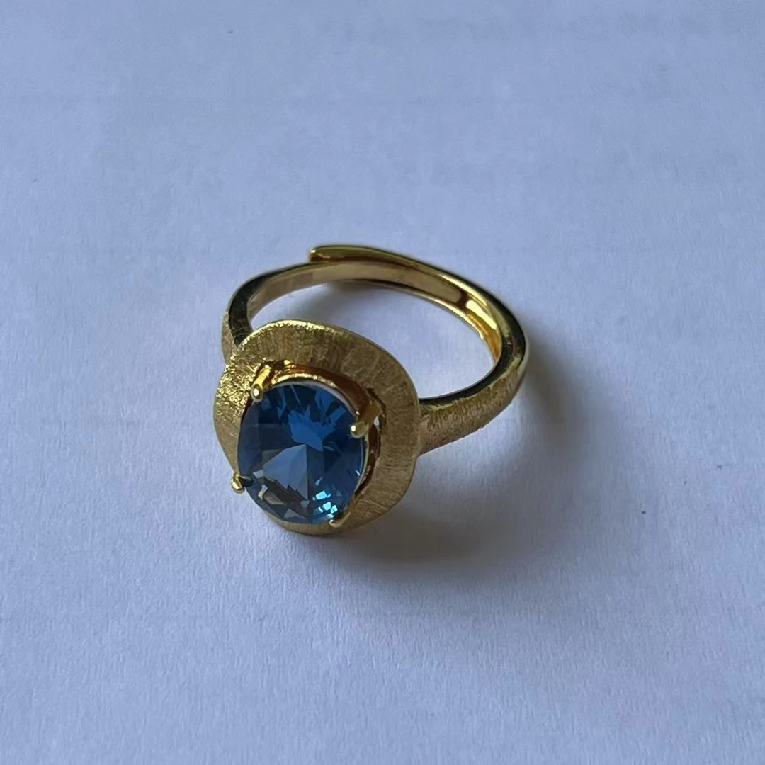 非金属珐琅戒指 经典百搭设计蓝色戒指WDA8832