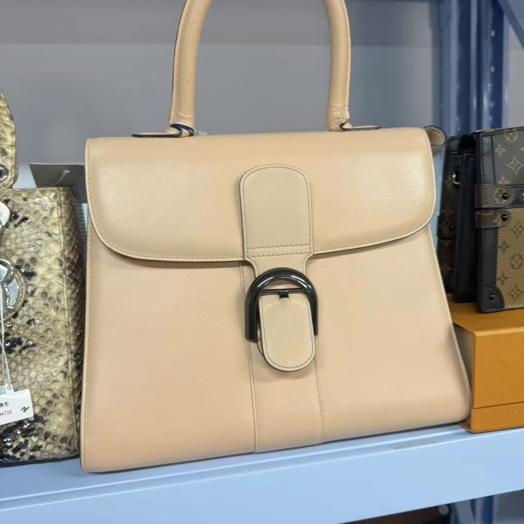 95新 Delvaux/德尔沃 德尔沃裸色手提/二奢包包