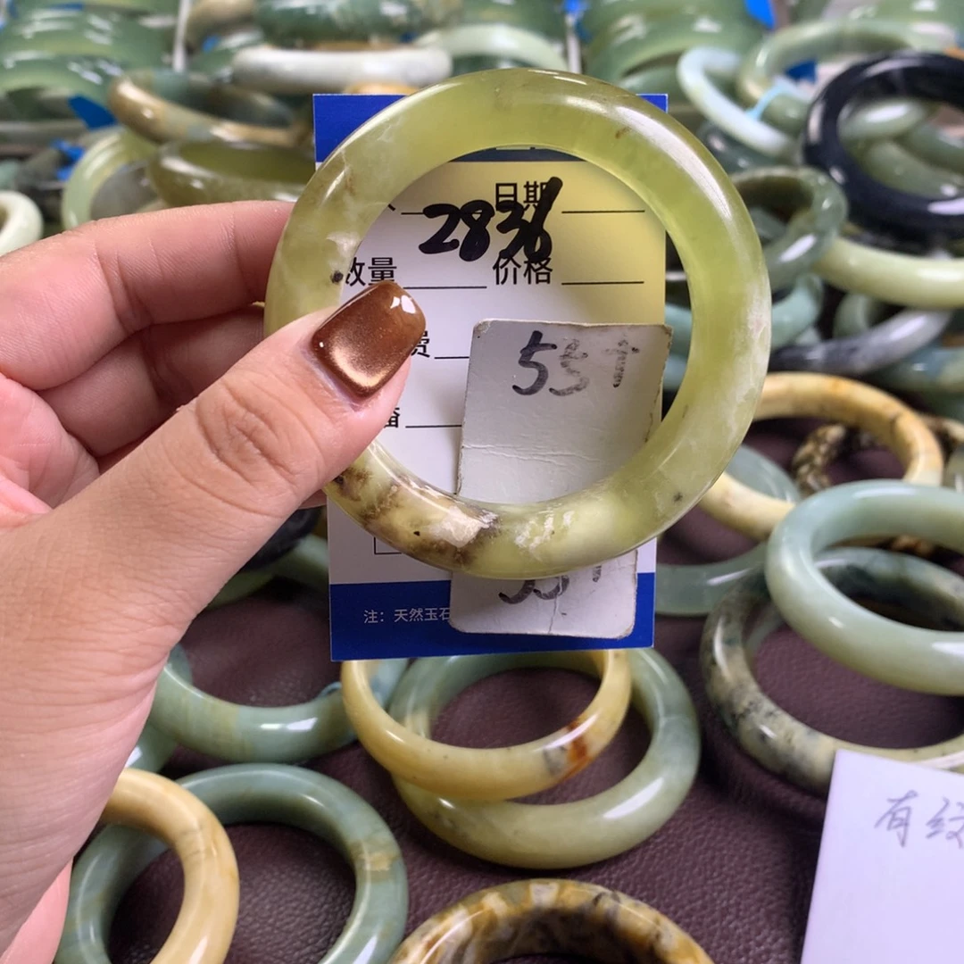 未镶嵌蛇纹石玉手镯2836