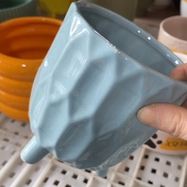 陶盆有孔 瑕疵针孔漏釉介意勿拍外高 13外口12