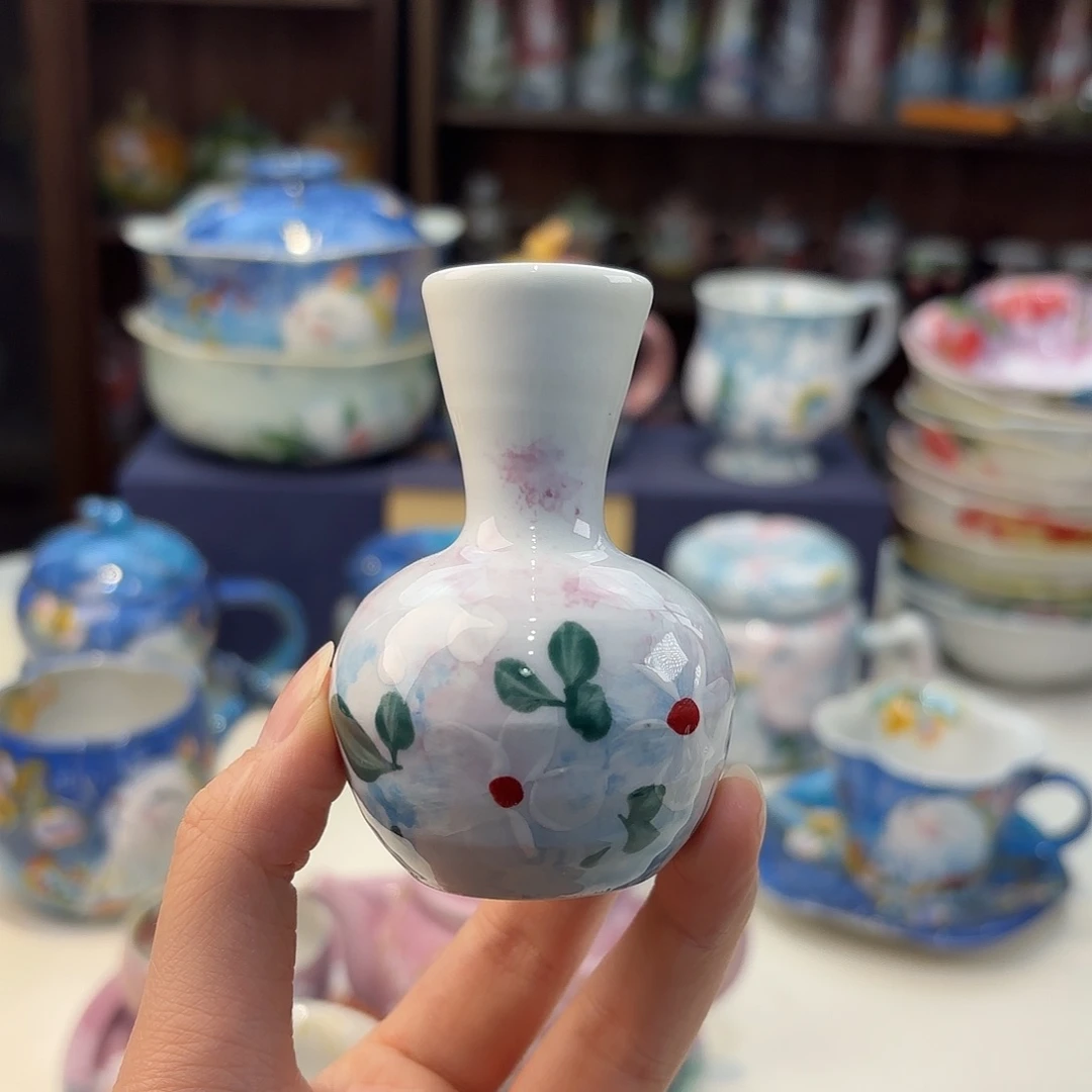 瓷片景德镇手绘高温釉下彩陶瓷茶具