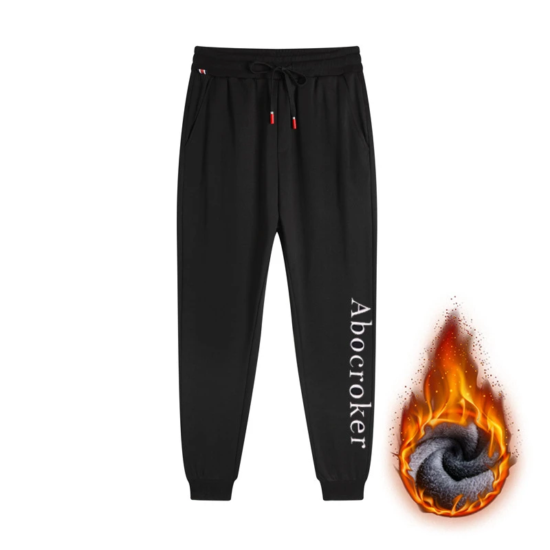 ABOCROKER&FATCH男士印花加绒束脚修身松紧裤AF22252651