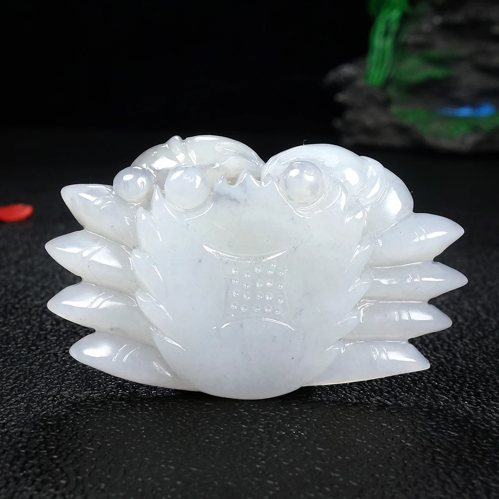 精品和田玉螃蟹《八方来财》挂件137