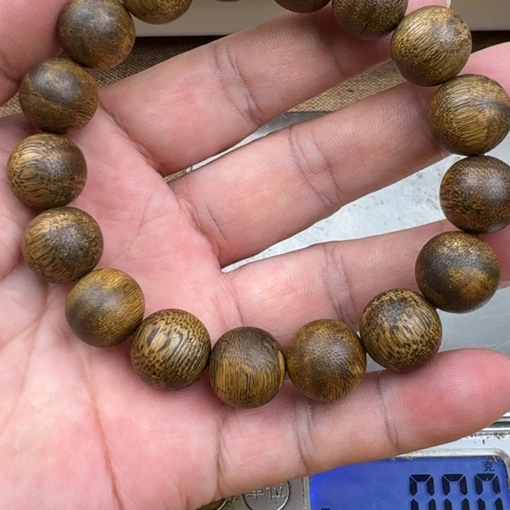 文***竹沉香手串乌身手串13克
