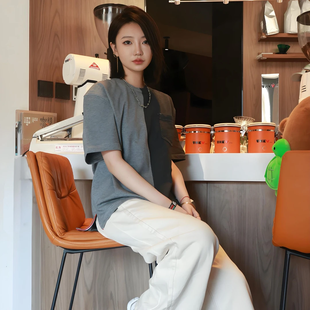 TB汤姆布朗短袖三色彩条织带明线装饰口袋设计下摆开衩男时尚半袖