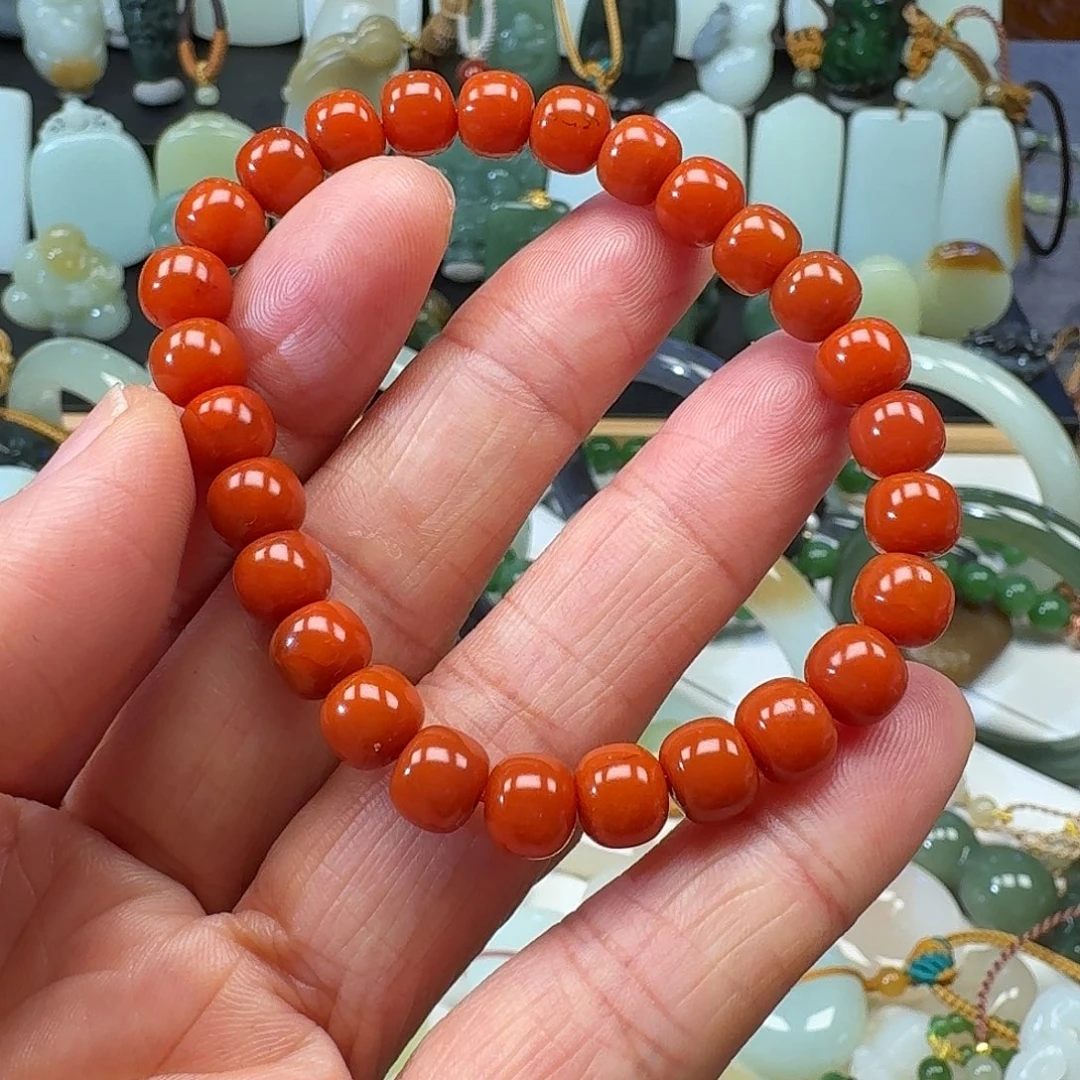 南红玛瑙未镶嵌手链