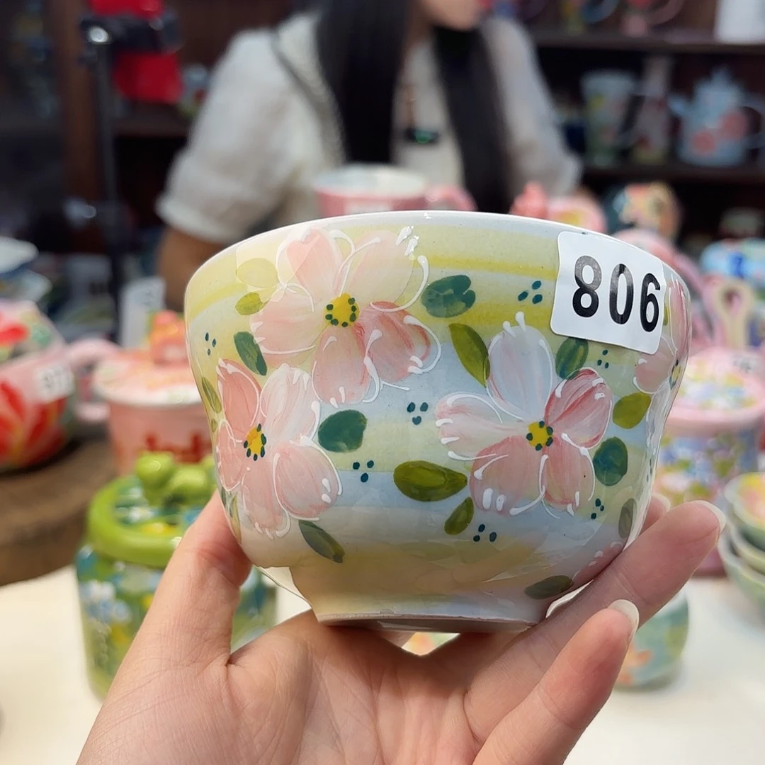 瓷片景德镇手绘高温釉下彩陶瓷茶具