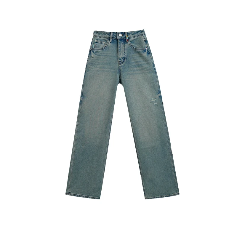 【悦悦专属】百搭2024年秋冬新款气质显瘦水洗牛仔裤后袋刺绣字母