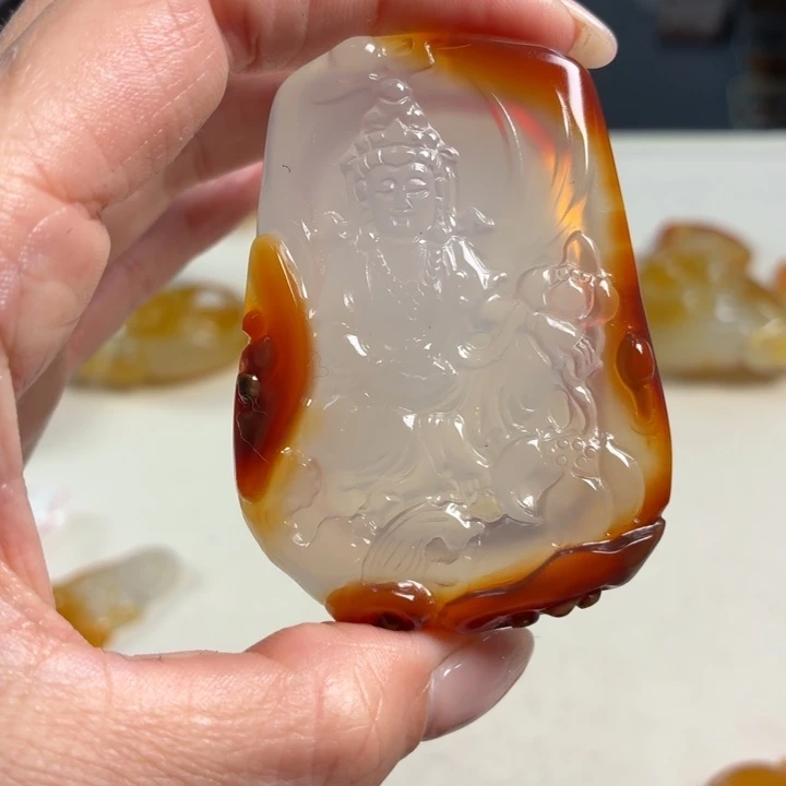 玛瑙/玉髓未镶嵌吊坠(不含链)