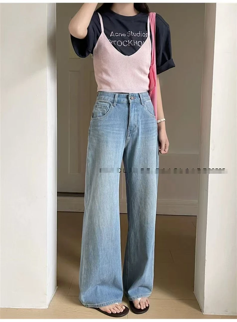 HYY  99595 夏季薄料醋酸窄版阔腿~海盐芝士蓝色系绝美