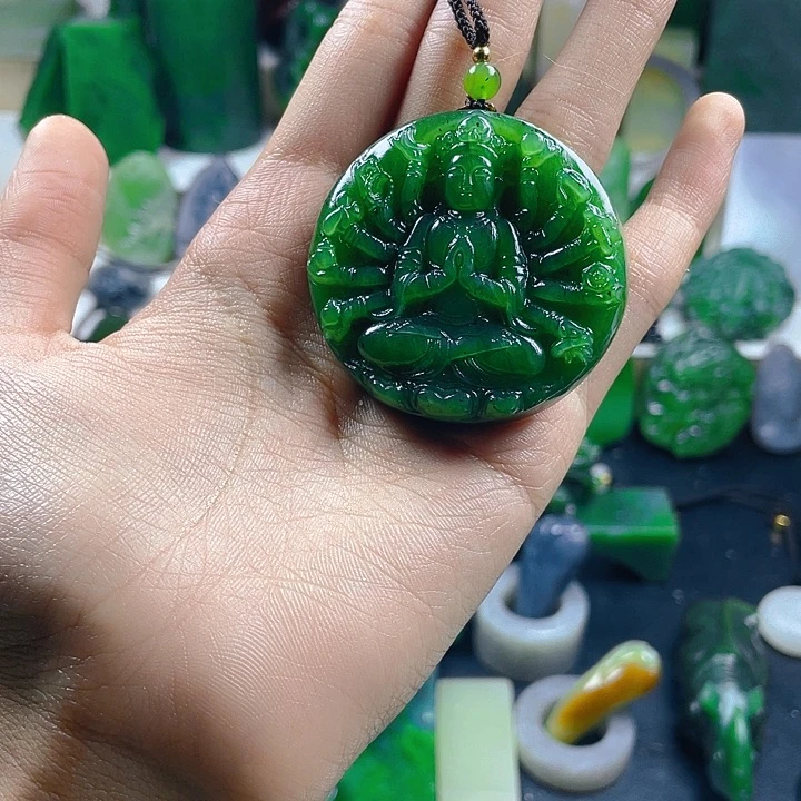 末***学和田玉未镶嵌挂件