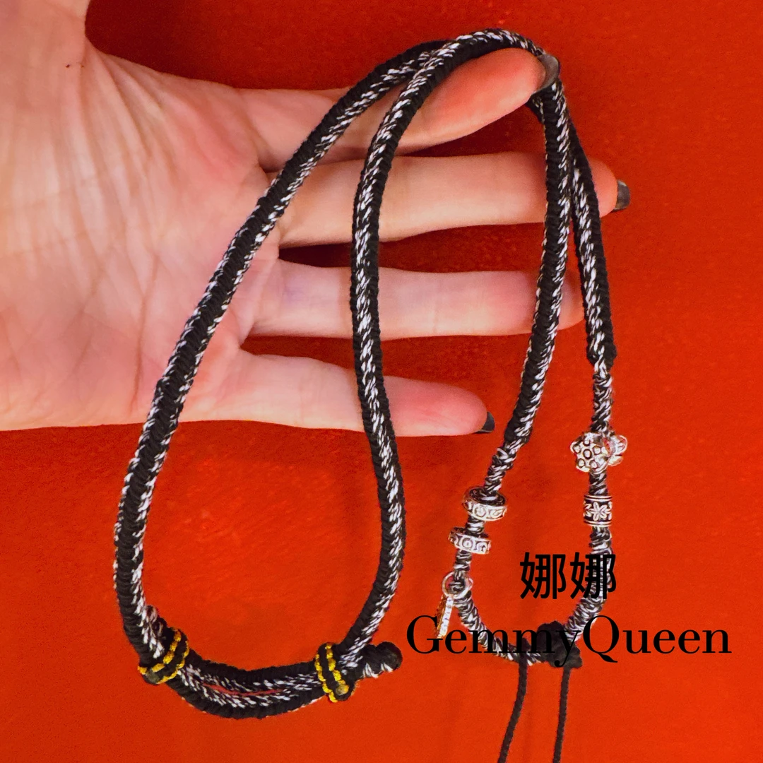 925银布艺银制品 娜娜Gemmy Queen“藏藏手工编绳”链子GQ02130