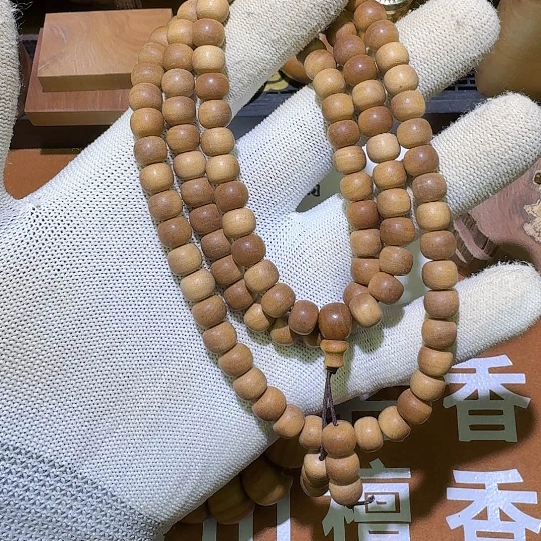檀香木7×8×108颗黑肉横纹