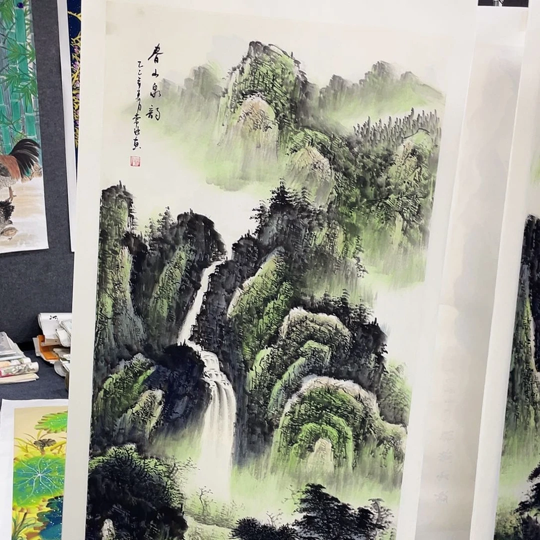 国画作品小姐姐放漏…
