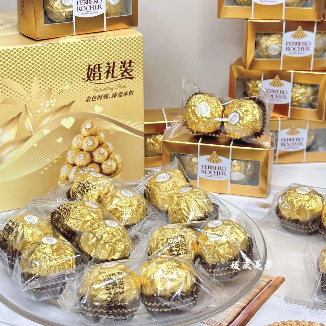 费列罗 榛果威化巧克力制品婚礼装96粒结婚喜糖果2粒装伴手礼散装