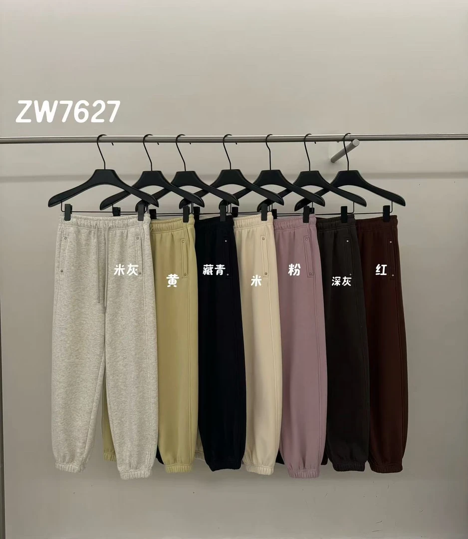 晨妹～zuowei加绒加厚束脚休闲卫裤7627