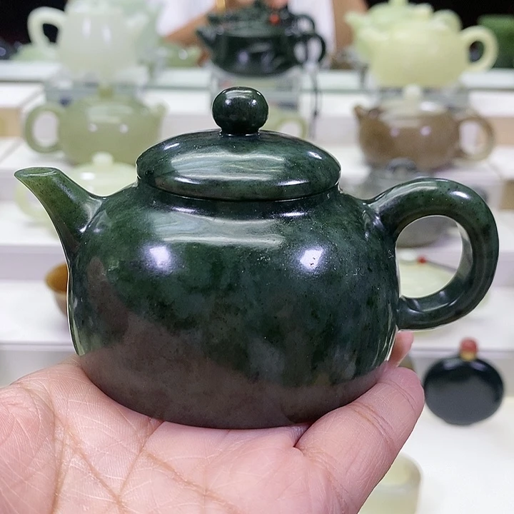 未镶嵌和田玉挂件茶壶130m l
