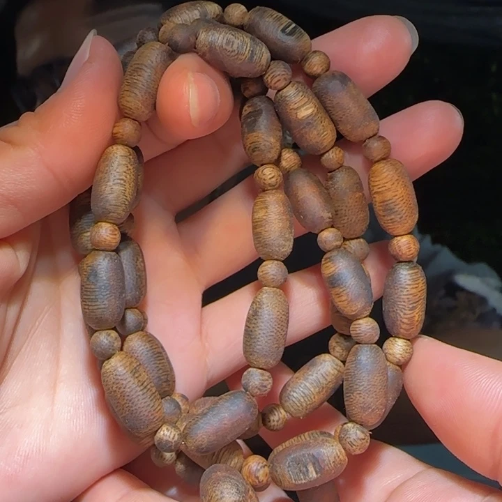 手串沉香海南老白棋链子22.8克